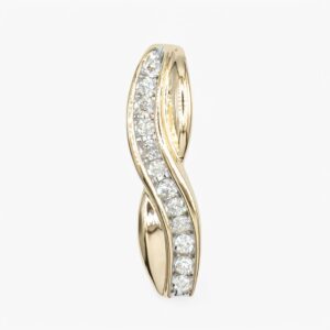 3521.Colgante de oro amarillo de 14K con diamantes