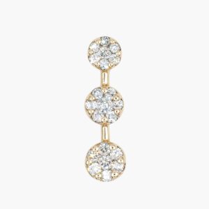 3523.Colgante de oro amarillo de 14K con diamantes