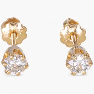 3548.Aros de oro blanco de 14K con diamantes