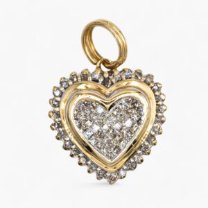 3550.Colgante de oro de 14K con diamantes