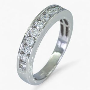 3688 Anillo de oro blanco 14K con diamantes