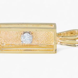 3786 Colgante de oro amarillo 14K con diamantes