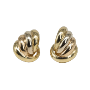 3818 Aros de oro amarillo de 18K estilo vintage
