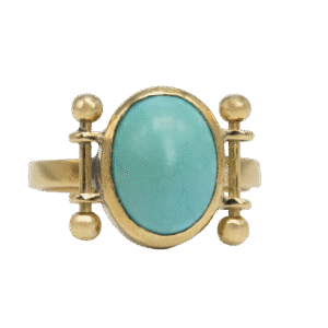 3822 Anillo de oro de 18K con turquesa