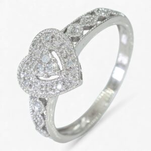 3922 Anillo de oro amarillo de 14K con diamantes