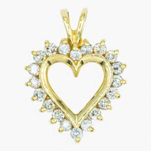 3941 Colgante de oro amarillo de 14K con diamantes