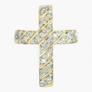 3942 Colgante de oro amarillo de 10K con diamantes