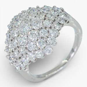 3966 Anillo de oro blanco 14K con diamantes