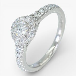 3988 Anillo de oro blanco de 14K con brillantes diamantes