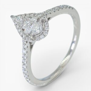 3994 Anillo de oro blanco de 14k con diamantes