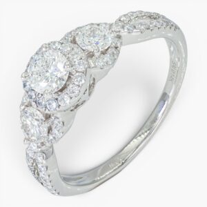 4046 Anillo de oro blanco de 14k con hermosos 63 diamantes