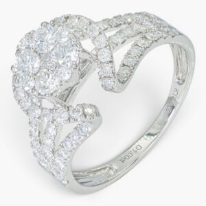 4062 Anillo de oro blanco de 18k con hermosos 69 diamantes