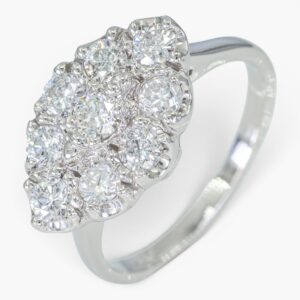 4080 Anillo de oro blanco de 14k con diamantes