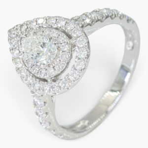 4088 Anillo de oro blanco de 14k con diamantes
