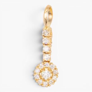 4115 Colgante de oro amarillo 14K con diamantes