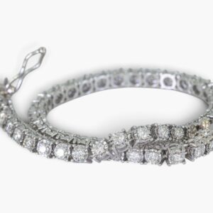 4194 Pulsera de oro blanco 14K tipo Tennis con diamantes